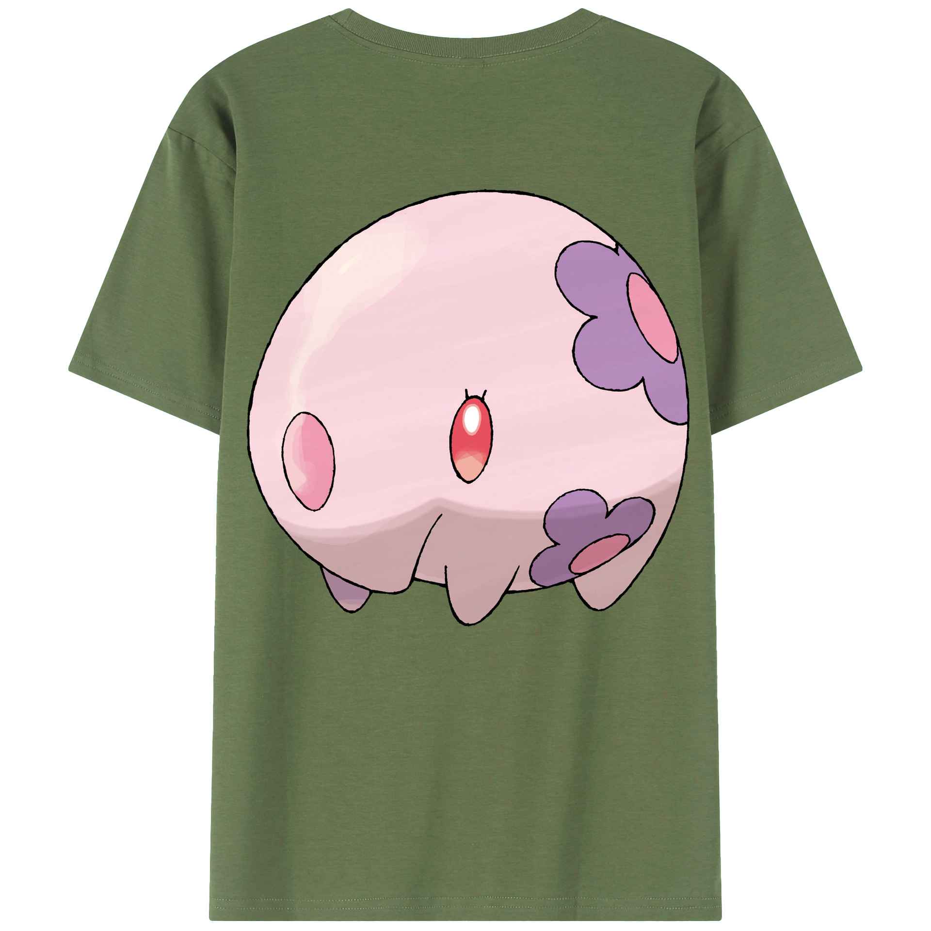 （画像用） ポケットモンスター Pokémon 綿100％ メンズ半袖Tシャツ（バックプリント） 通気性